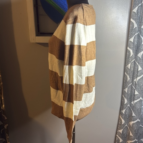 J Crew Factory NWT Striped Cotton/ Wool Blend Crew Neck Sweater SZ XL - Picture 3 of 7